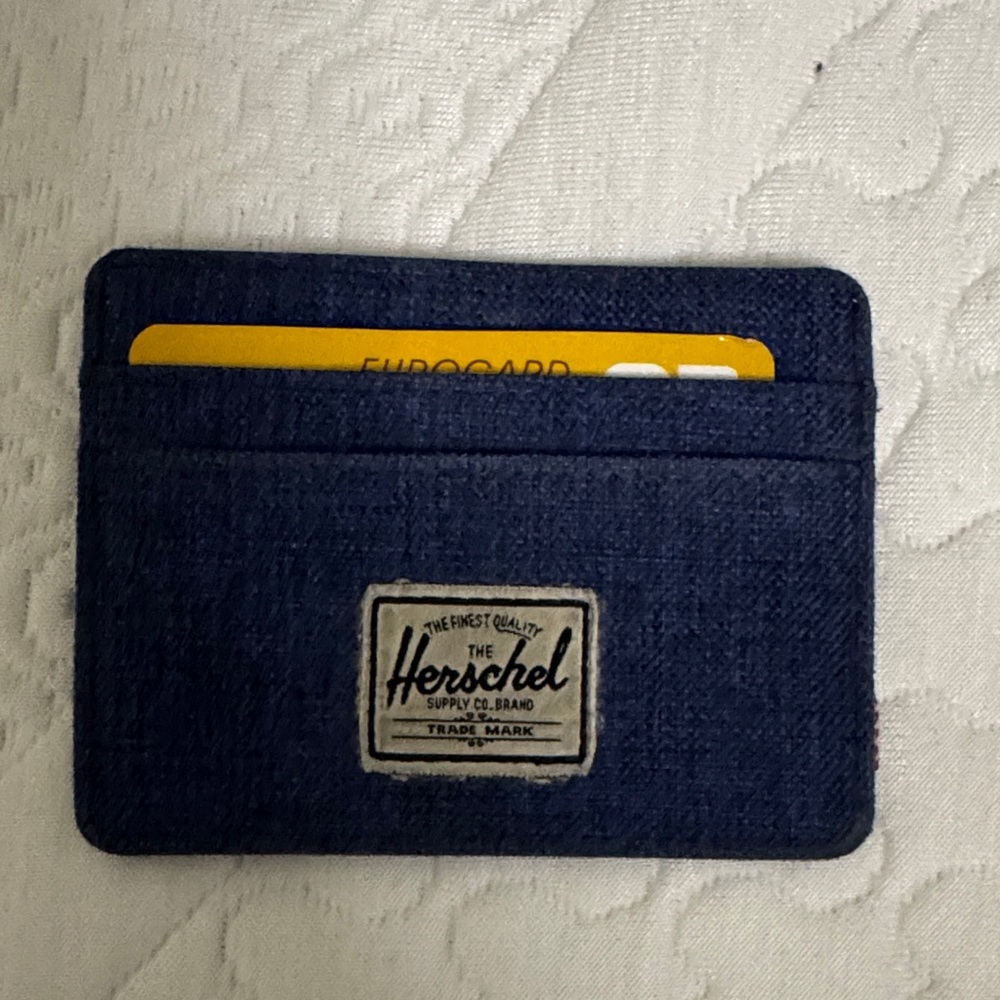 Herschel Supply Company Navy Blue Card & Key Pocket Holder